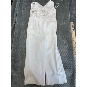 David's Bridal girls Siobhan Jumpsuits Soft White Formal Wedding Flower Girl 5/6